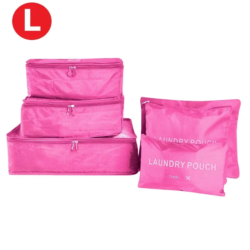 6pcs Travel Storage Organiser Bags