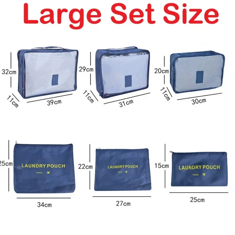 6pcs Travel Storage Organiser Bags