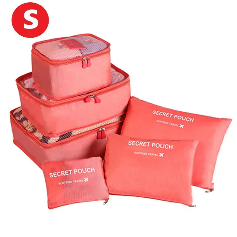 6pcs Travel Storage Organiser Bags