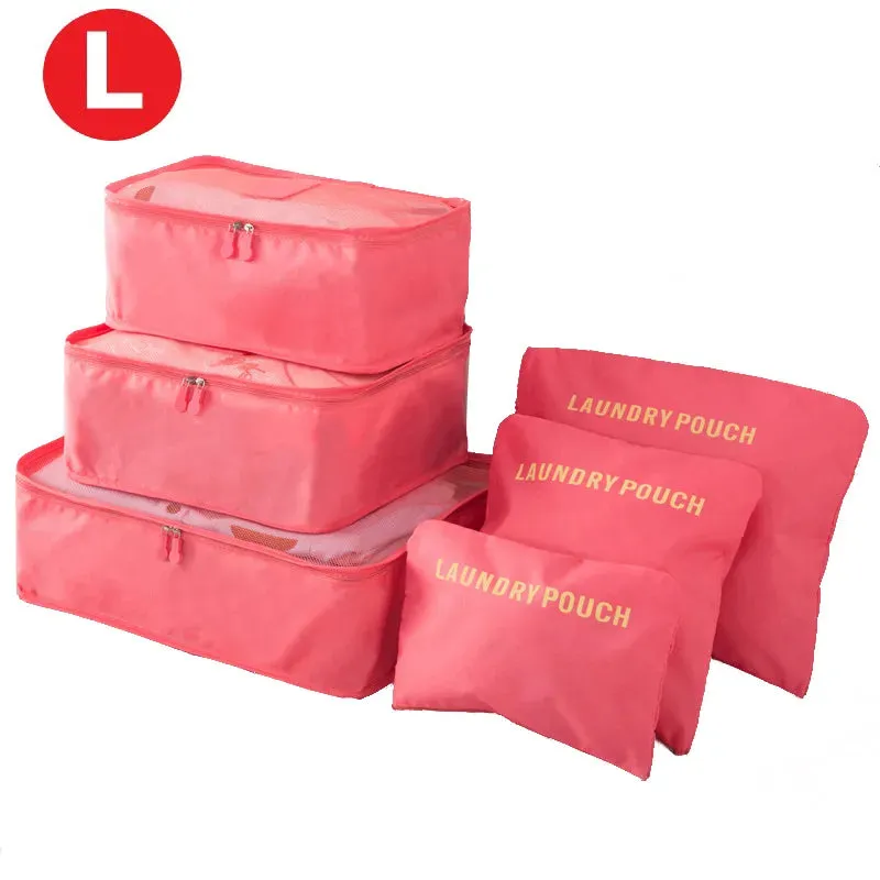 6pcs Travel Storage Organiser Bags