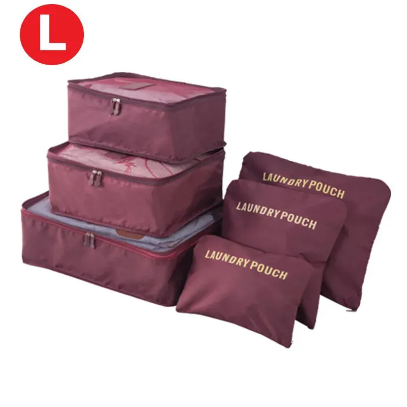 6pcs Travel Storage Organiser Bags