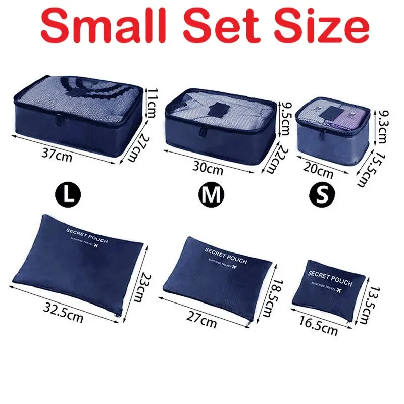 6pcs Travel Storage Organiser Bags