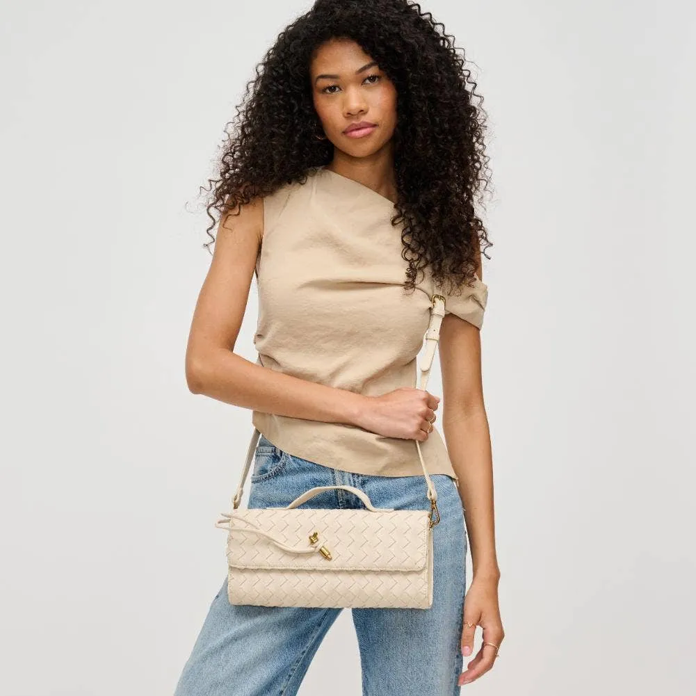 Ada Top Handle Woven East West Clutch Crossbody (5 Colors!)