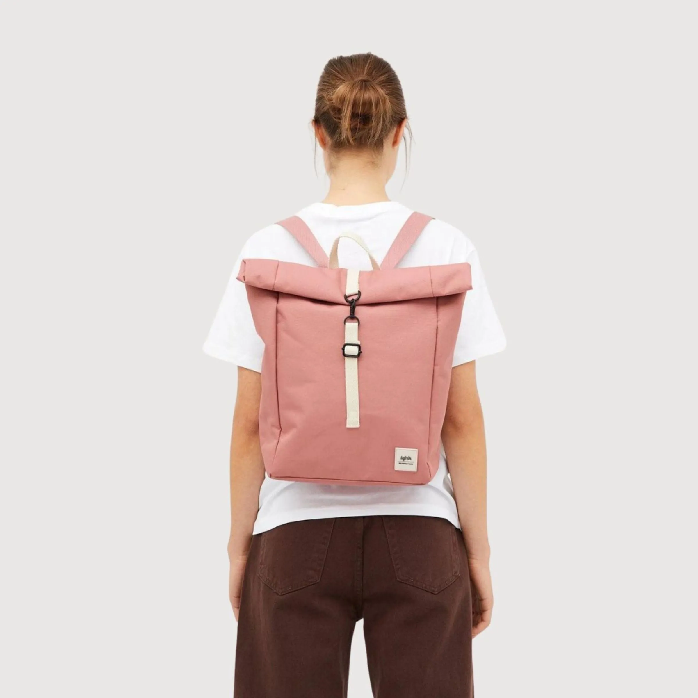 Backpack Roll Mini Dust Pink In Recycled Polyester | Lefrik