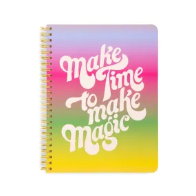 Ban.do Make Time to Make Magic Rough Draft Mini Notebook | Double-wire Spiral Small Colorful Journal