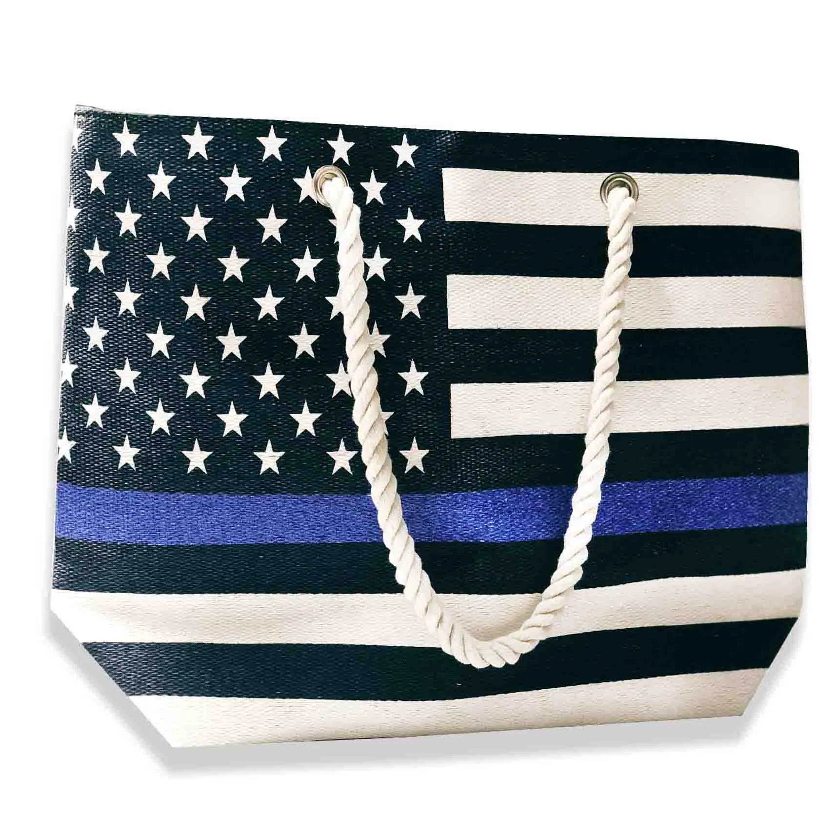 Beach Bag - Thin Blue Line American Flag