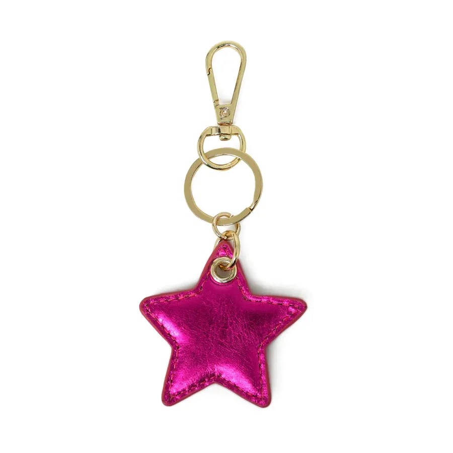 Bell & Fox Stella Star Keyring-Fuschia Metallic