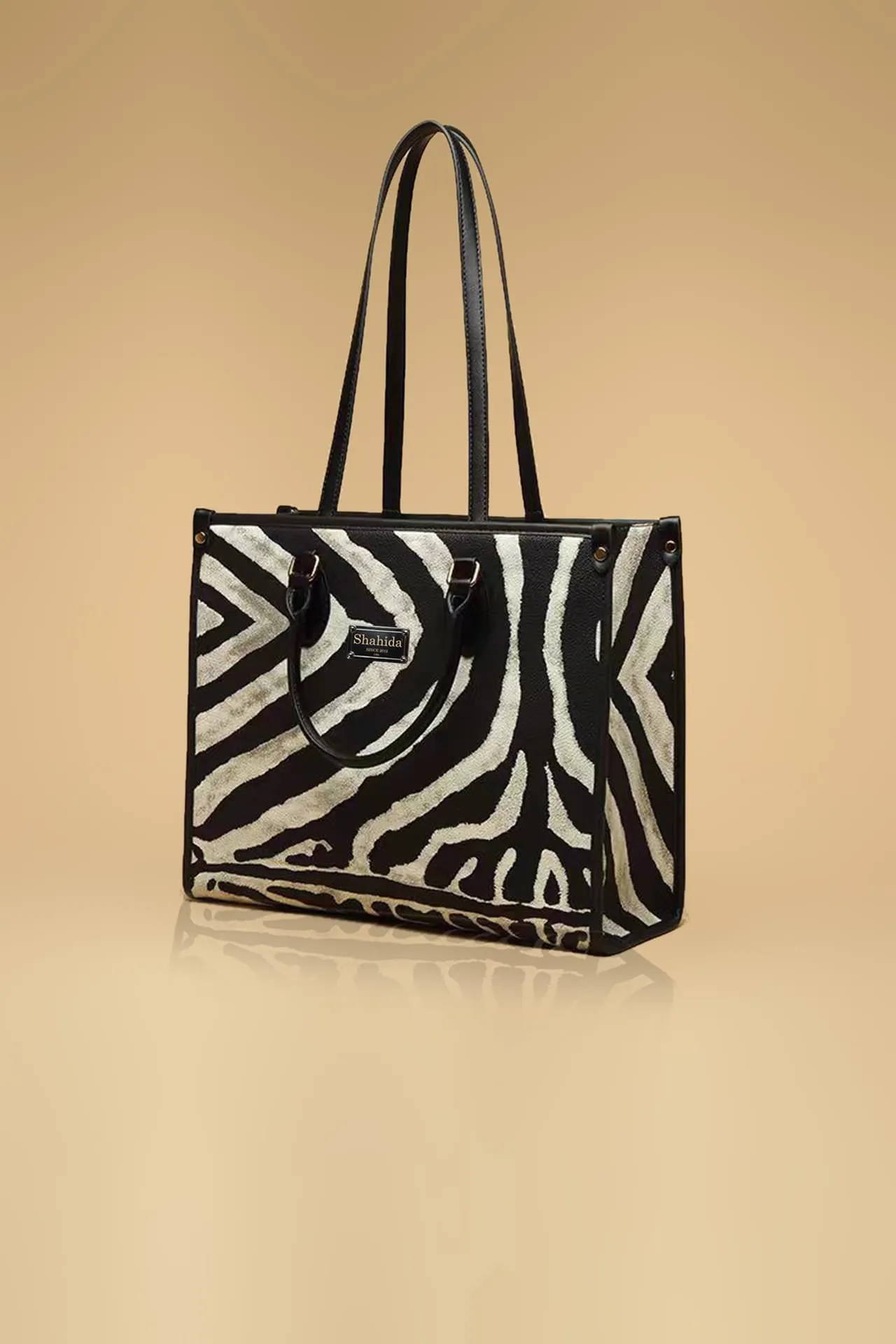 Black & White Zebra Printed Handbag