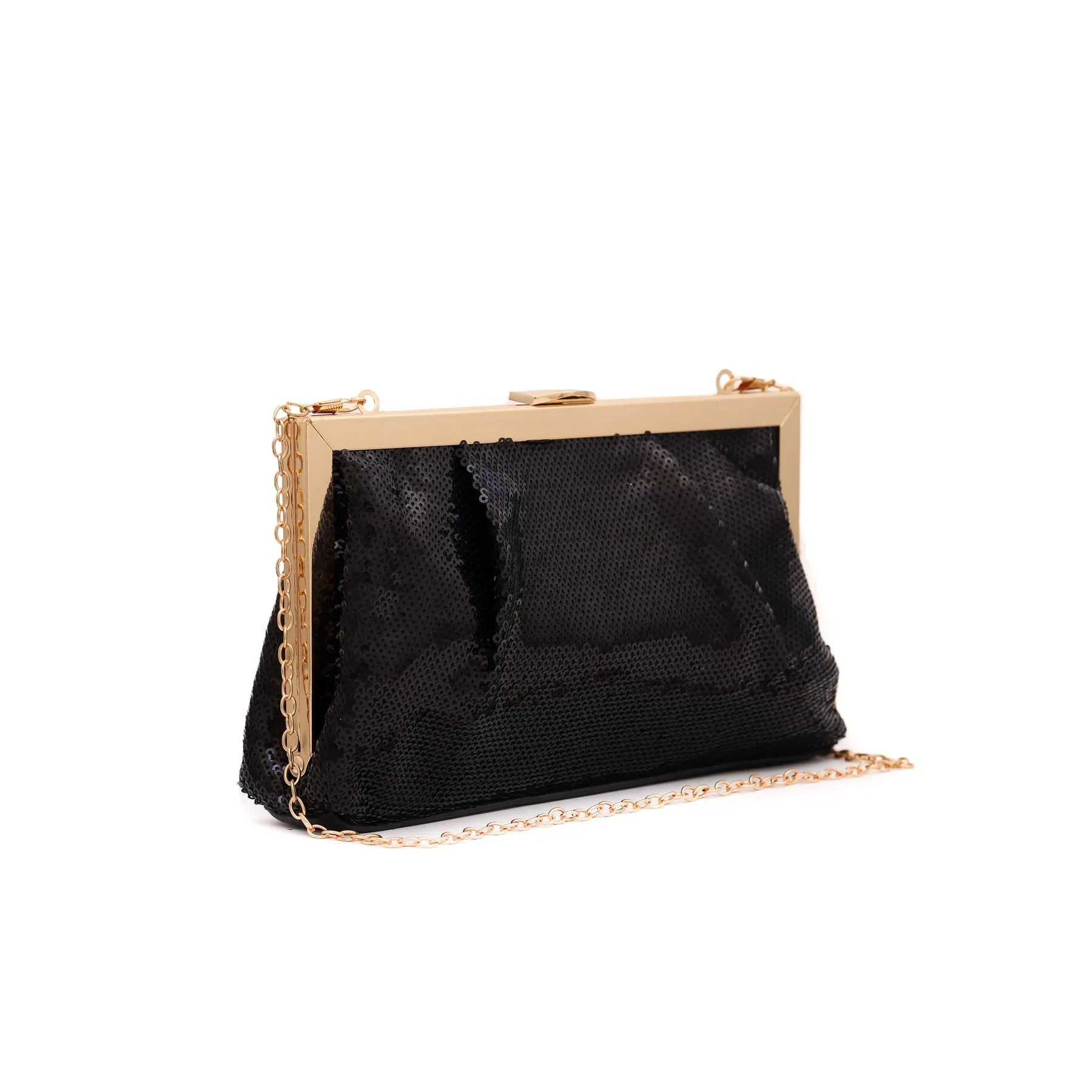 Black Fancy Clutch P23837