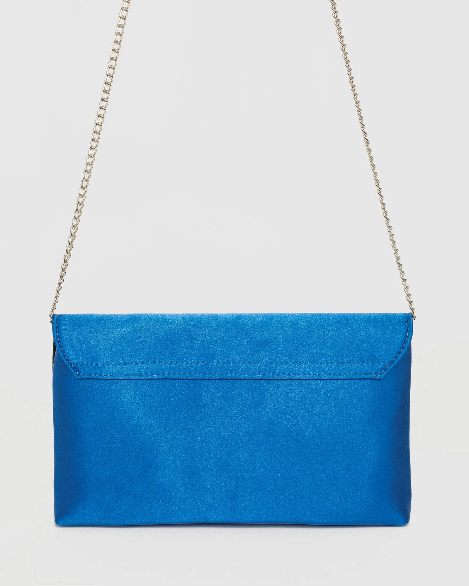 Blue Polly Crystal Clutch Bag