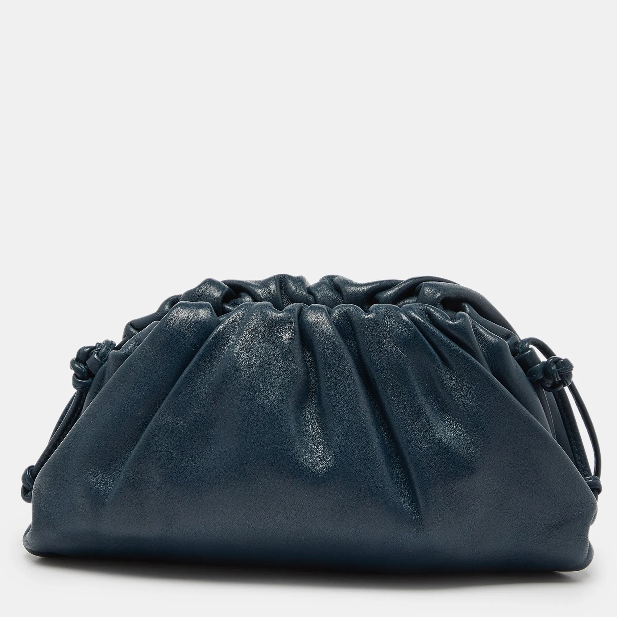 BOTTEGA VENETA Blue Leather Mini The Pouch Bag