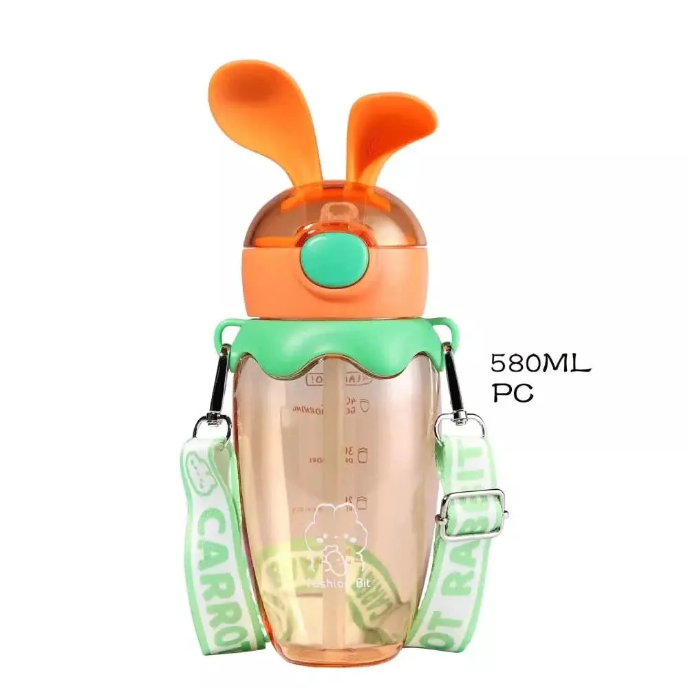 Bunny Fancy Sipper Water Bottle (580ml,MultiColours)