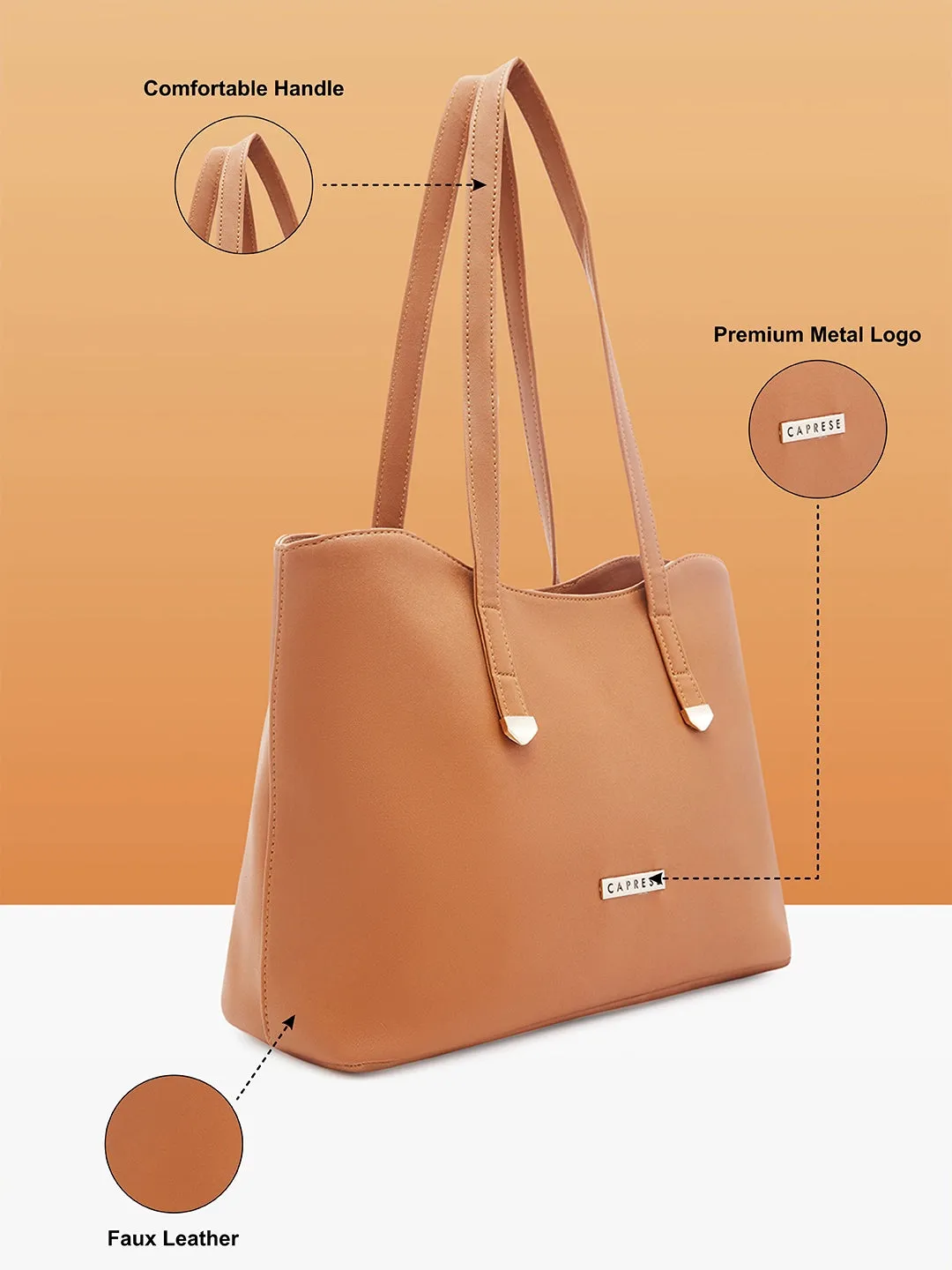 Caprese Romea Tote Medium Tan