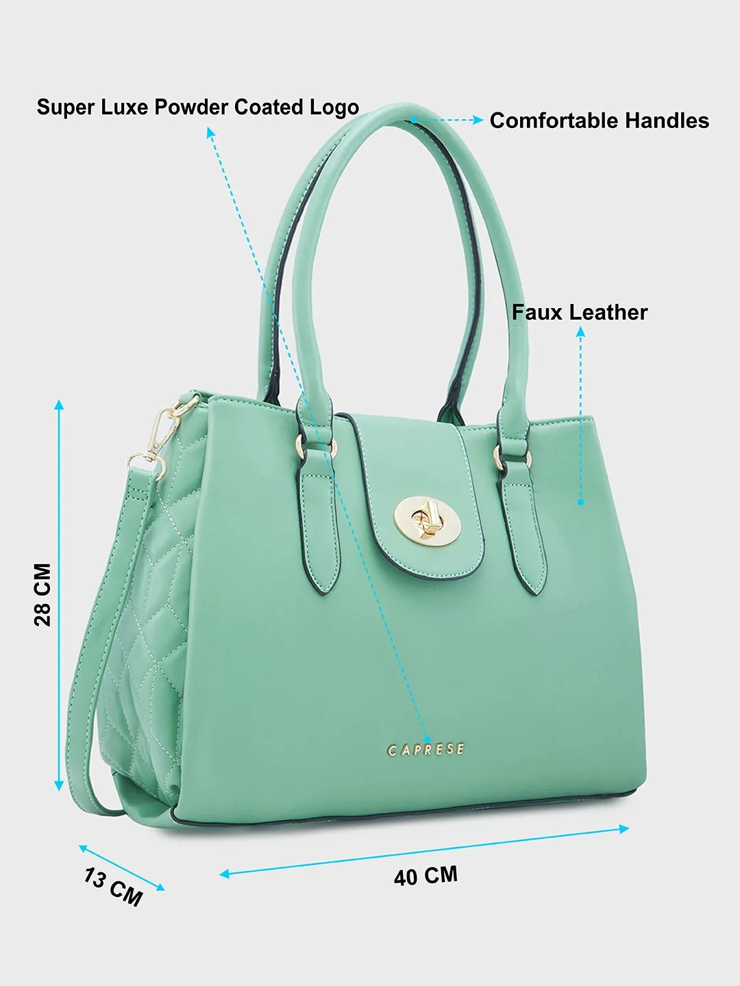 Caprese Sabrina Satchel Medium Mint