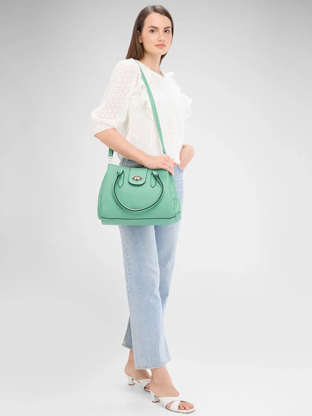 Caprese Sabrina Satchel Medium Mint