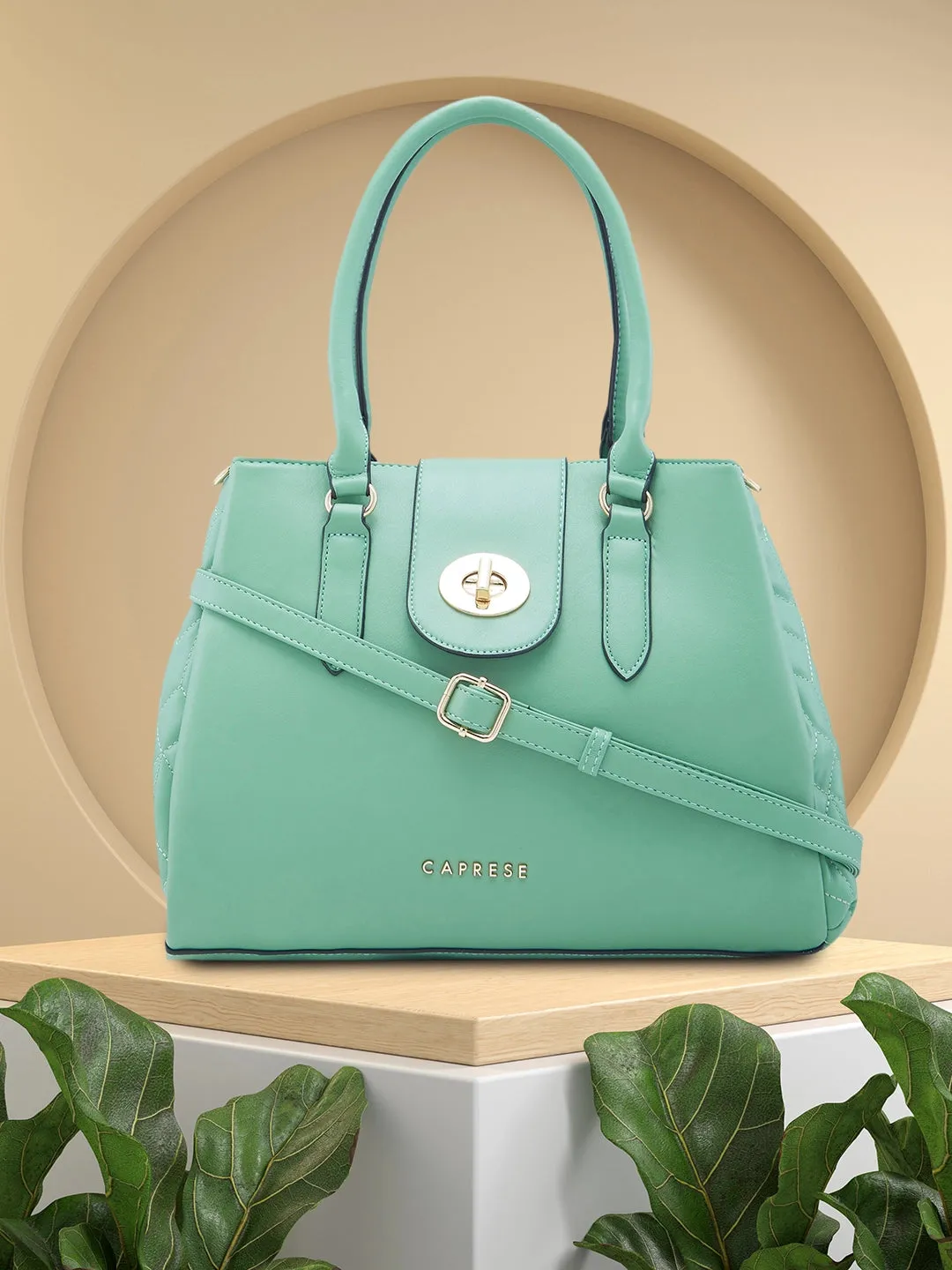 Caprese Sabrina Satchel Medium Mint