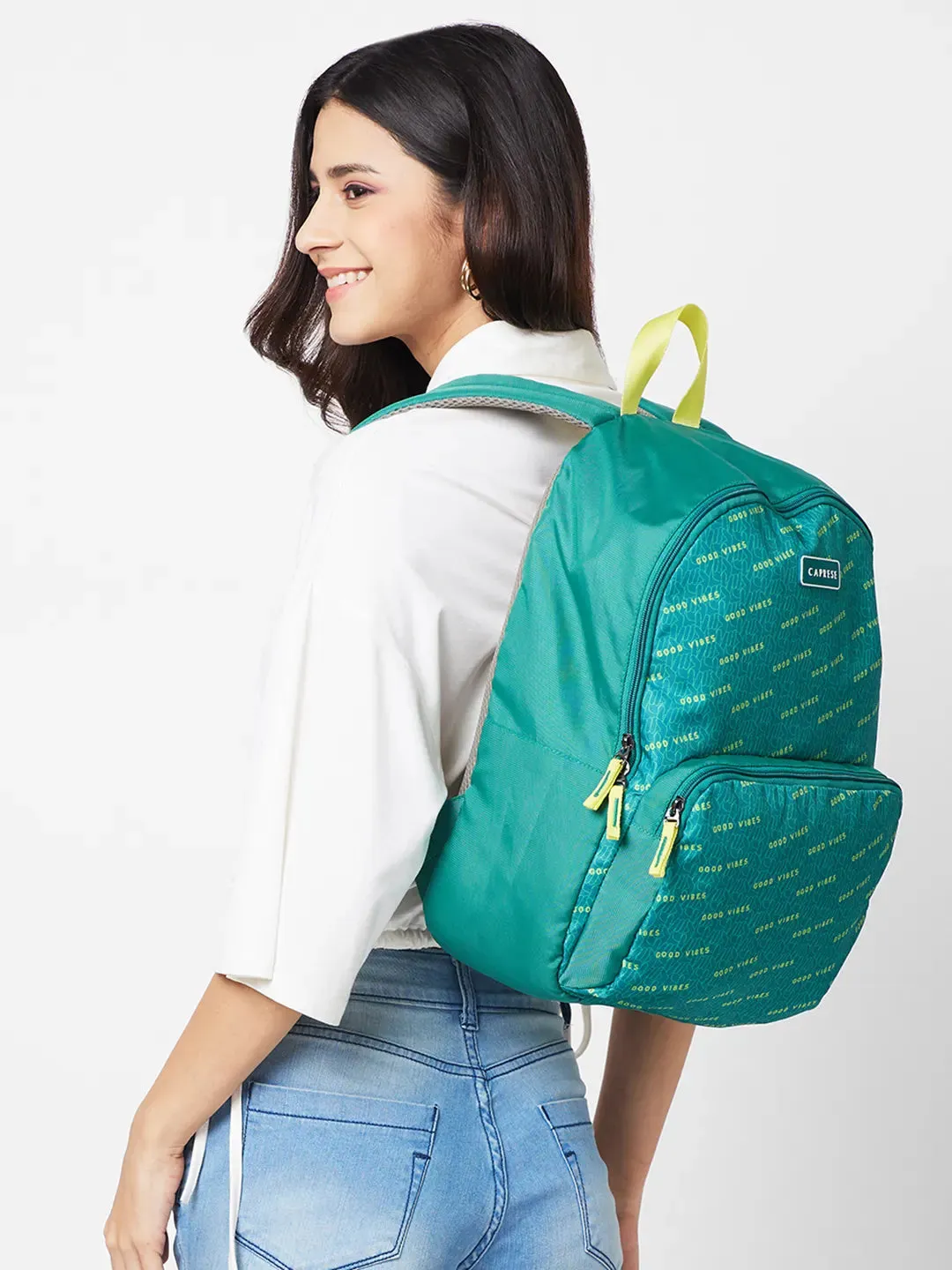 Caprese Zoe Fashion  Backpack Large Sage Green