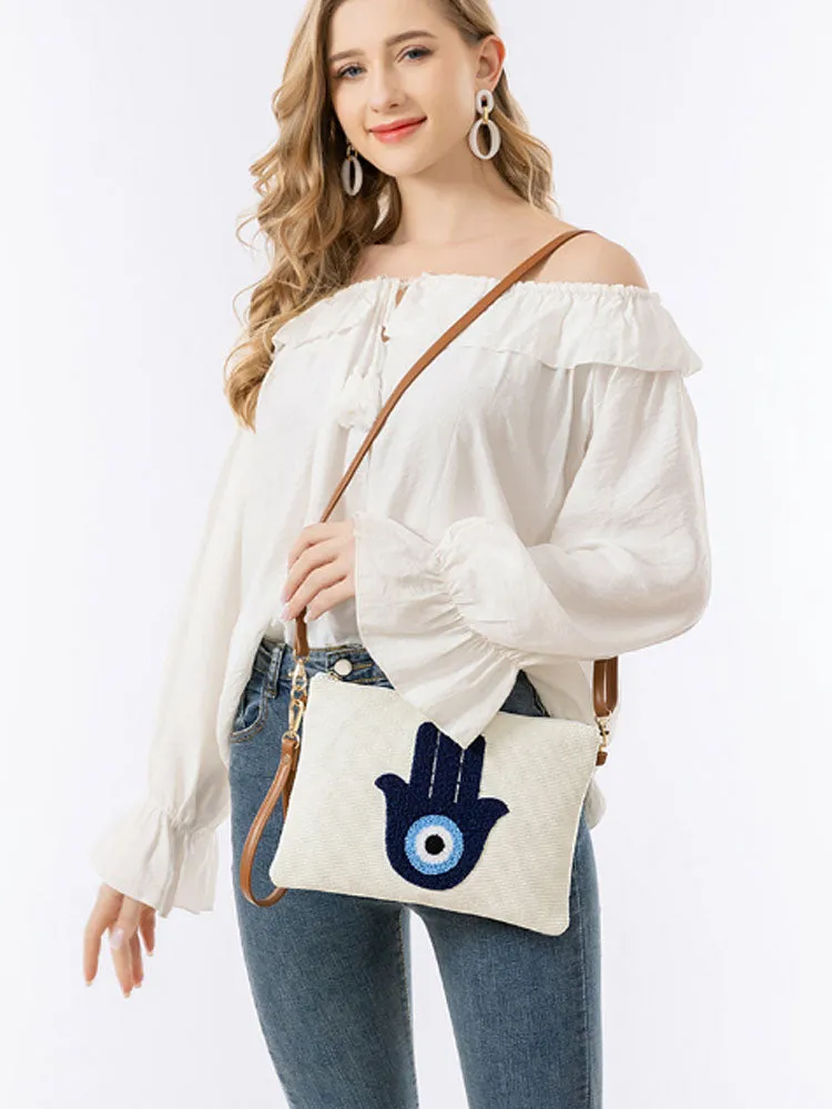 Clutch Bag with Detachable Shoulder Strap