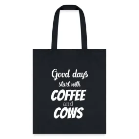 Coffee and cows Tote Bag