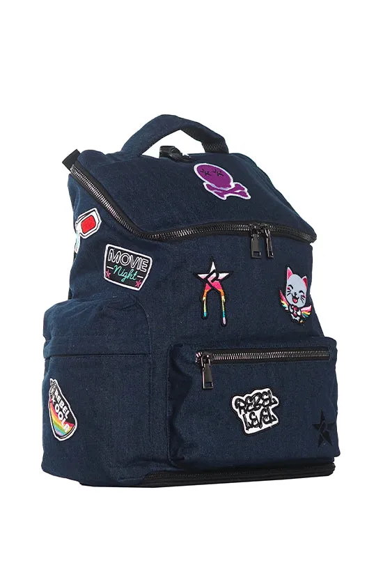 Denim Rebel Hero Backpack with Patches