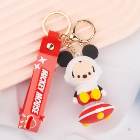 Disney Spaceship Key Ring Doll Pendant Keychain Anti-lost Lanyard