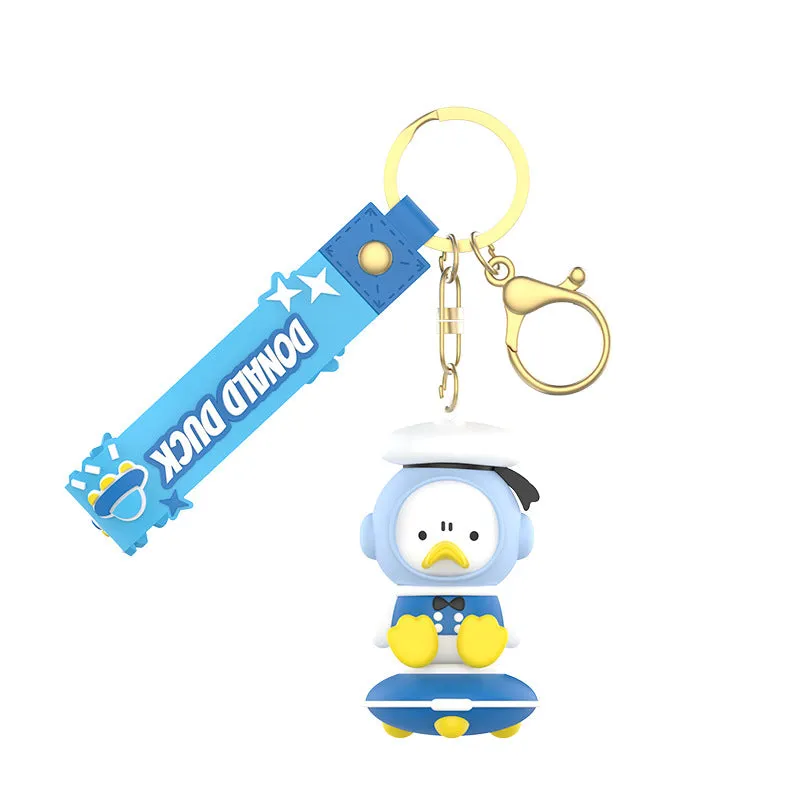 Disney Spaceship Key Ring Doll Pendant Keychain Anti-lost Lanyard