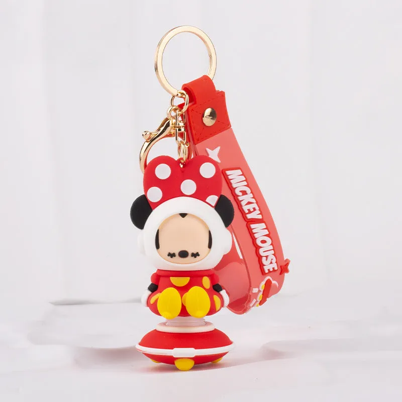 Disney Spaceship Key Ring Doll Pendant Keychain Anti-lost Lanyard