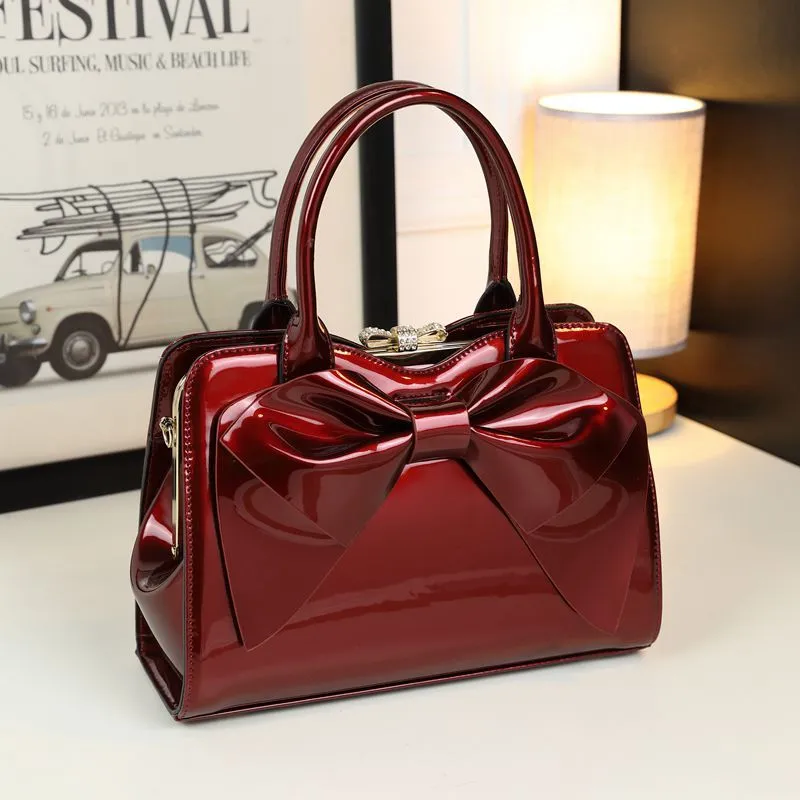 Fashionable Commuter Handbag High-End Fancy Bow Design