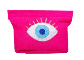 Fushia Oriental Eye beach Towel pouch