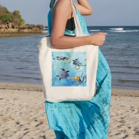 Golden Sea Turtle Bay Beach Tote