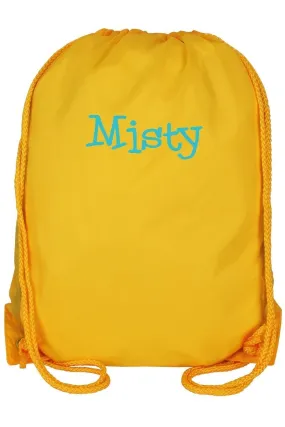 Golden Yellow Drawstring Backpack