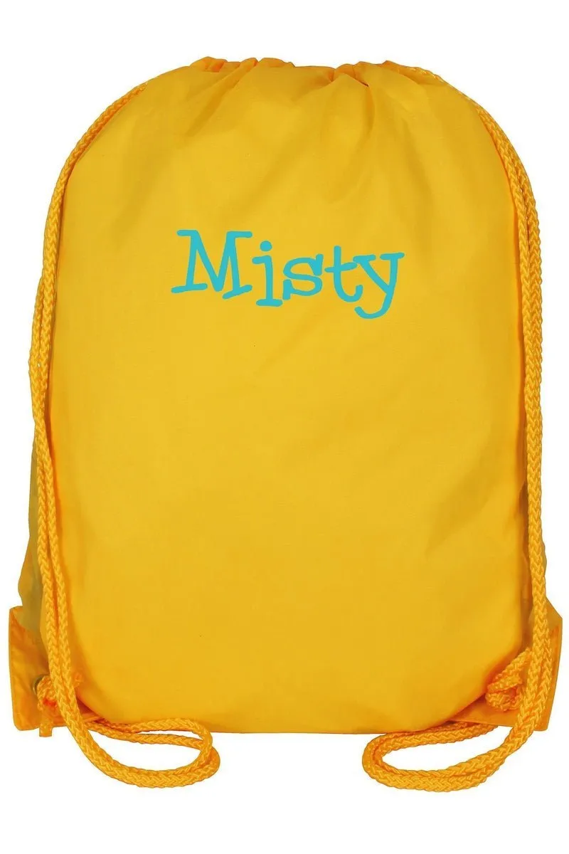 Golden Yellow Drawstring Backpack