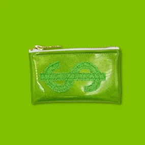 Green Glitter Cash Keychain Clutch! 💚✨