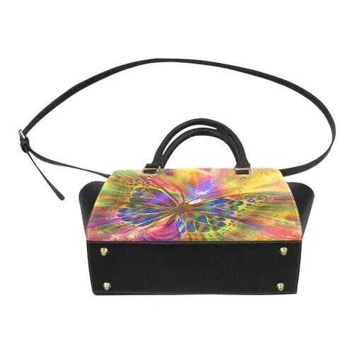 Handbags, Colorful Butterfly Style Top-Handle Bag