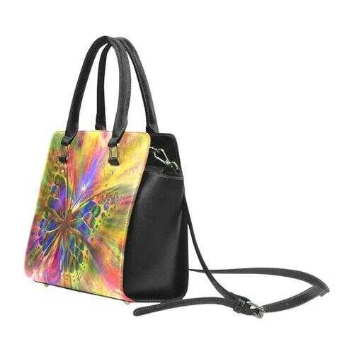 Handbags, Colorful Butterfly Style Top-Handle Bag