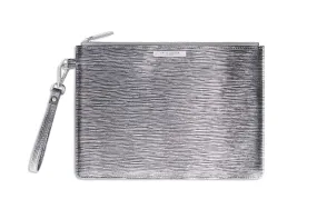 Katie Loxton S Zara Metallic Silver Large Clutch Bag KLB179 S