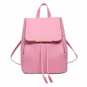 Leather Teenager School Backpack