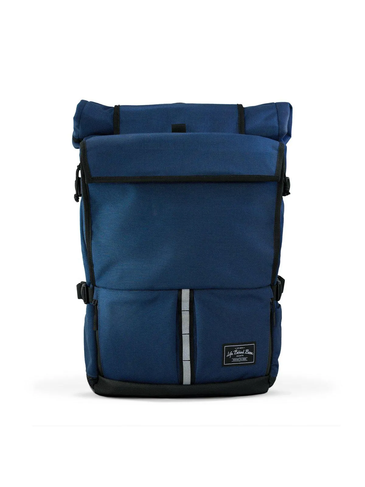 Life Behind Bars The Peloton Rolltop Backpack 30-42L Navy