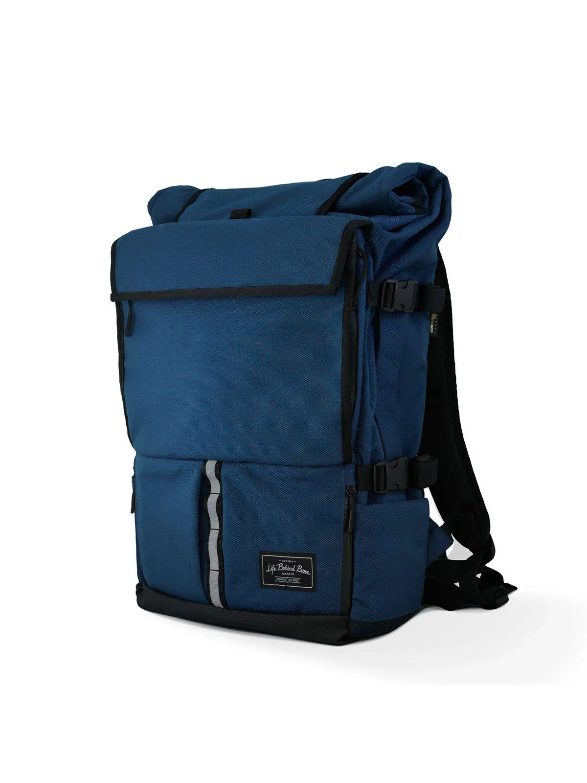 Life Behind Bars The Peloton Rolltop Backpack 30-42L Navy