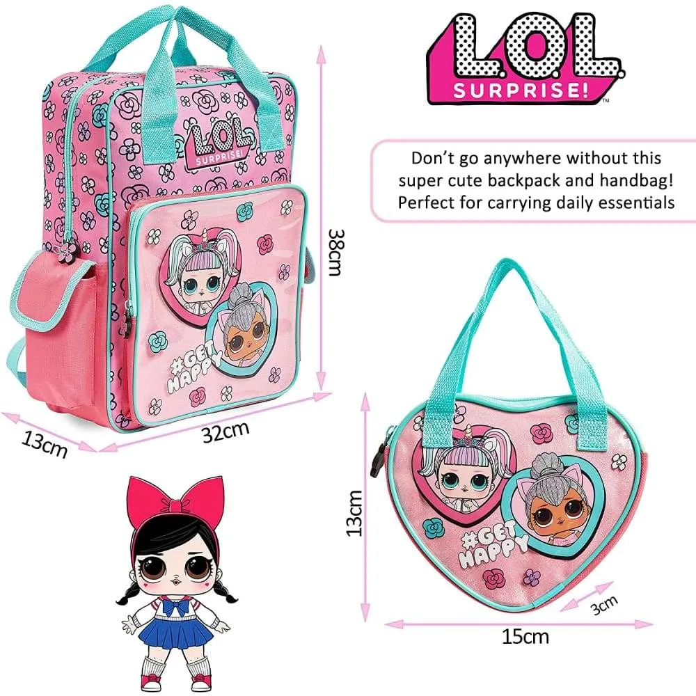 L.O.L. Surprise! School Bag and Handbag,Supplies for Children,Official Backpack