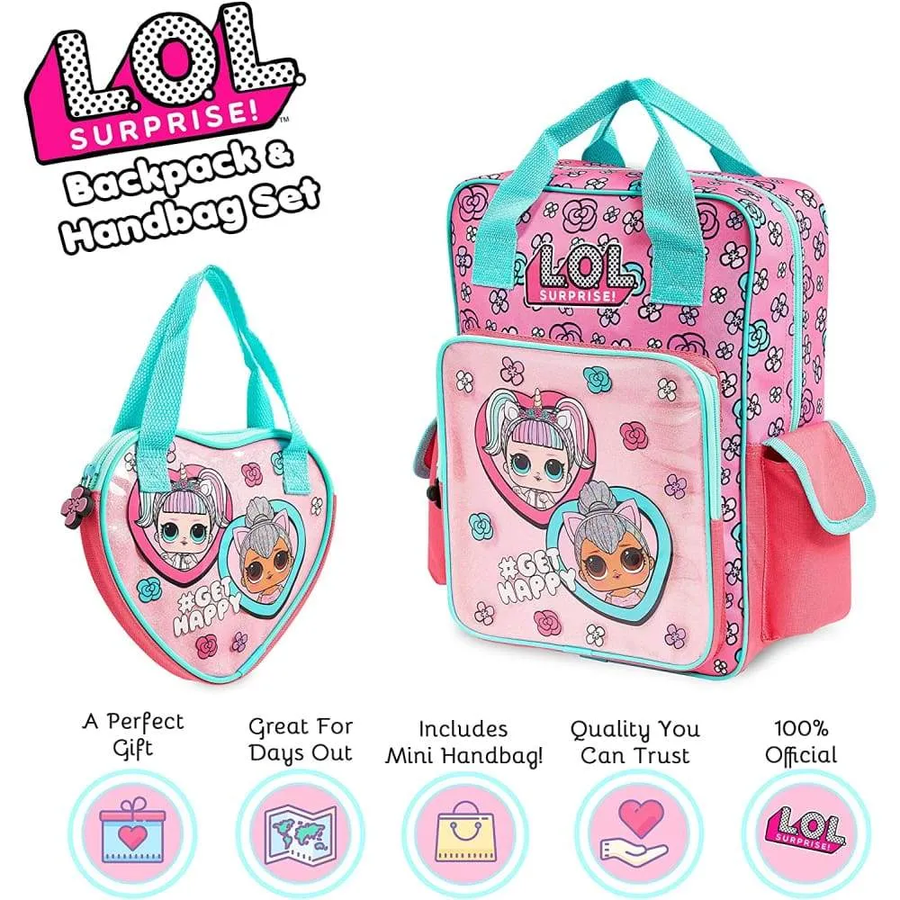 L.O.L. Surprise! School Bag and Handbag,Supplies for Children,Official Backpack