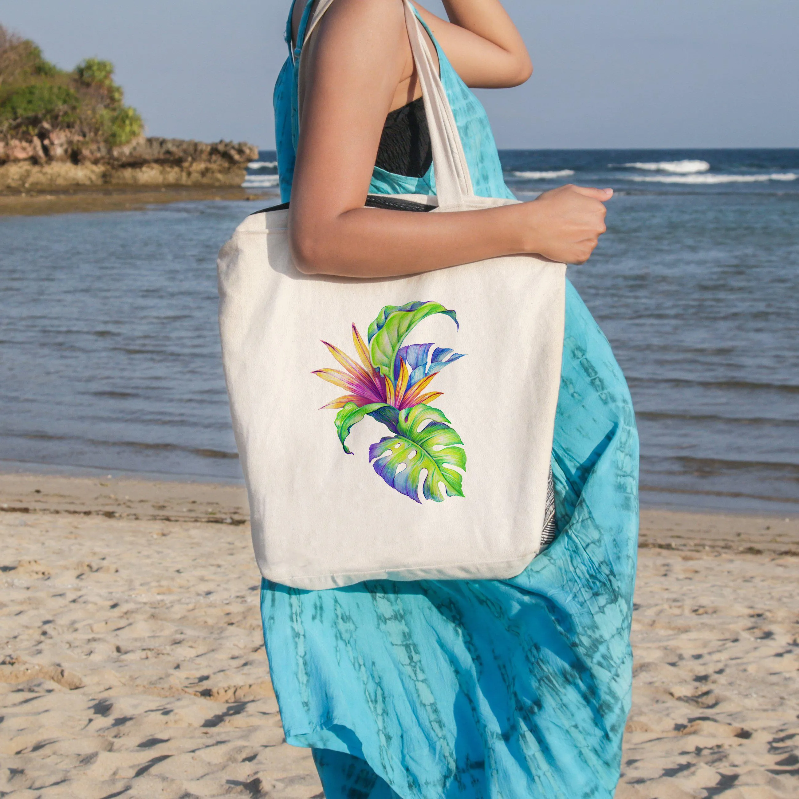 Love Tropical Beach Tote