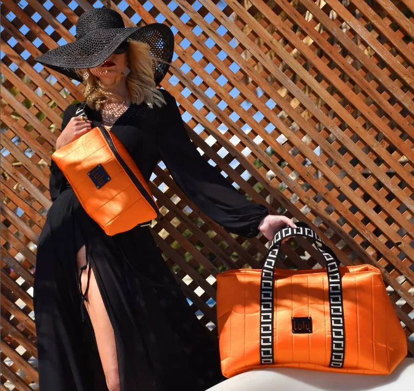 Lulu K Positano Beach Bag - Orange