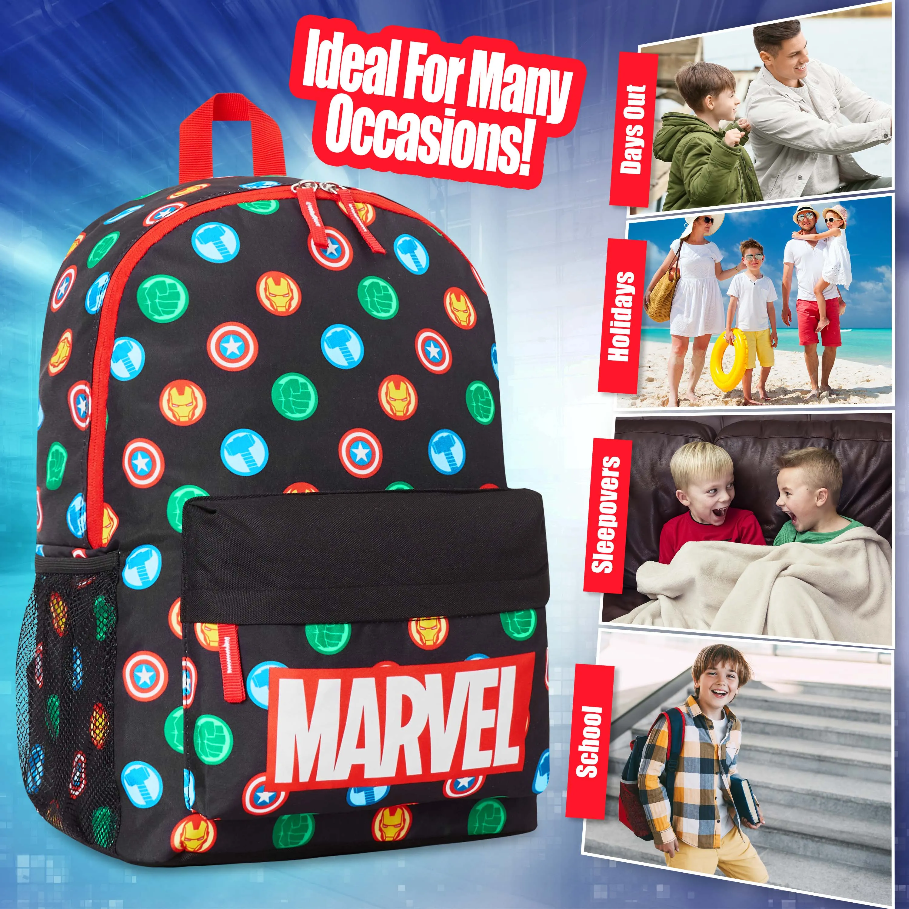 Marvel Boys Backpack Avengers Superhero Boys School Bag