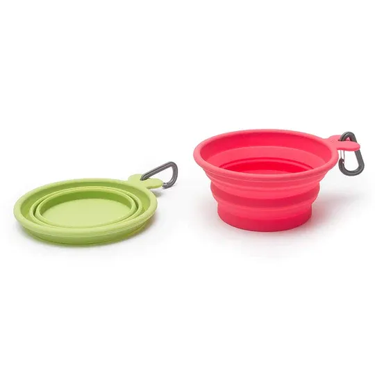 Messy Mutts Silicone Collapsible Dog Bowl - Small, 1.75 Cups