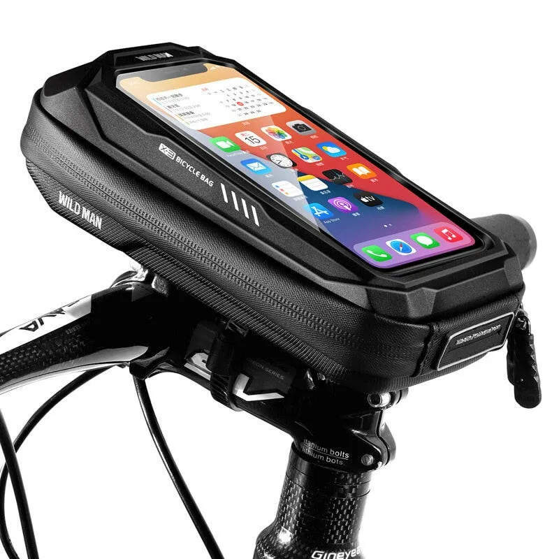 New Bike Phone Holder Bag Case Waterproof Cycling Bike Mount 6.9in Mobile Phone Stand Bag Handlebar MTB Bicycle Accessories