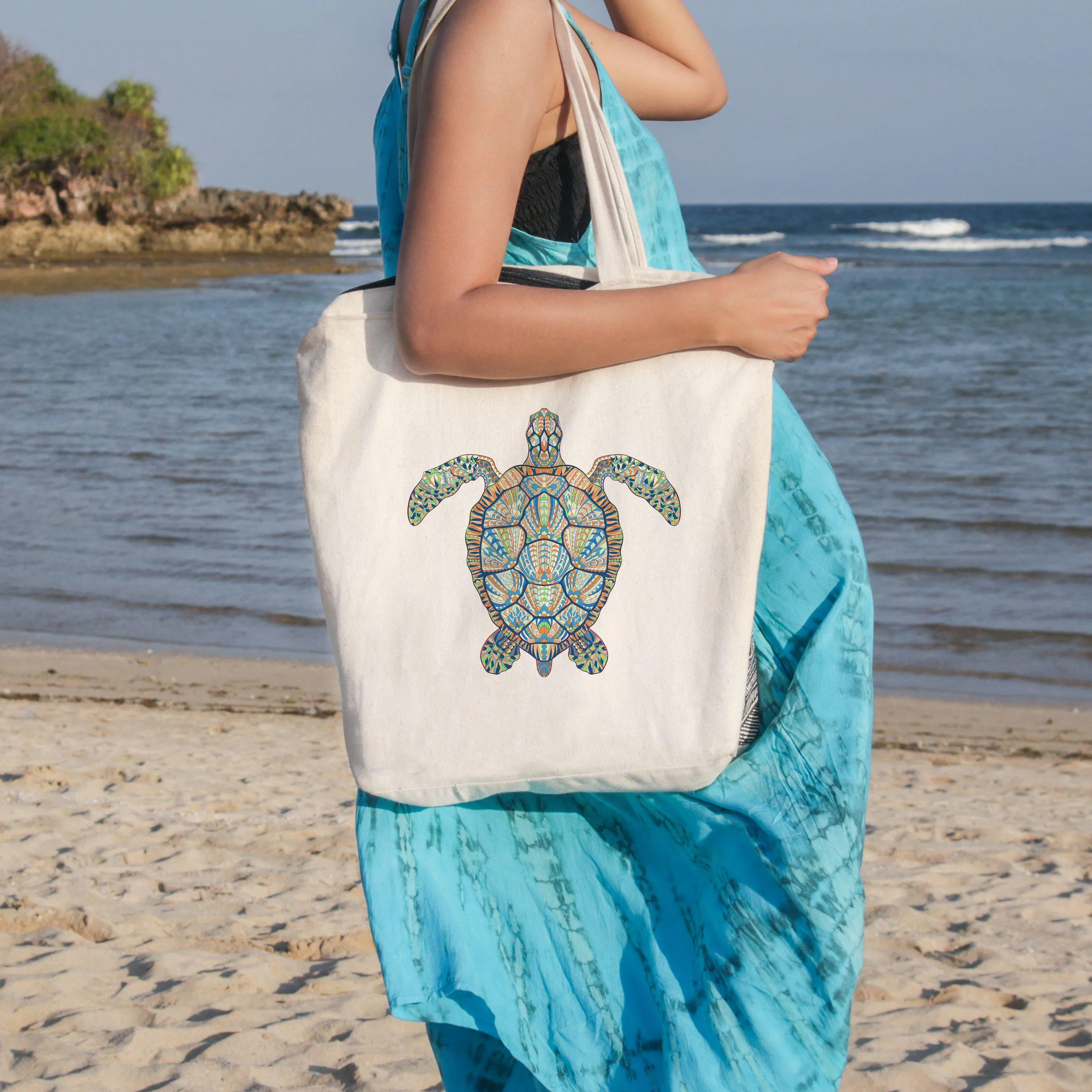 Ocean Turtle Beach Tote