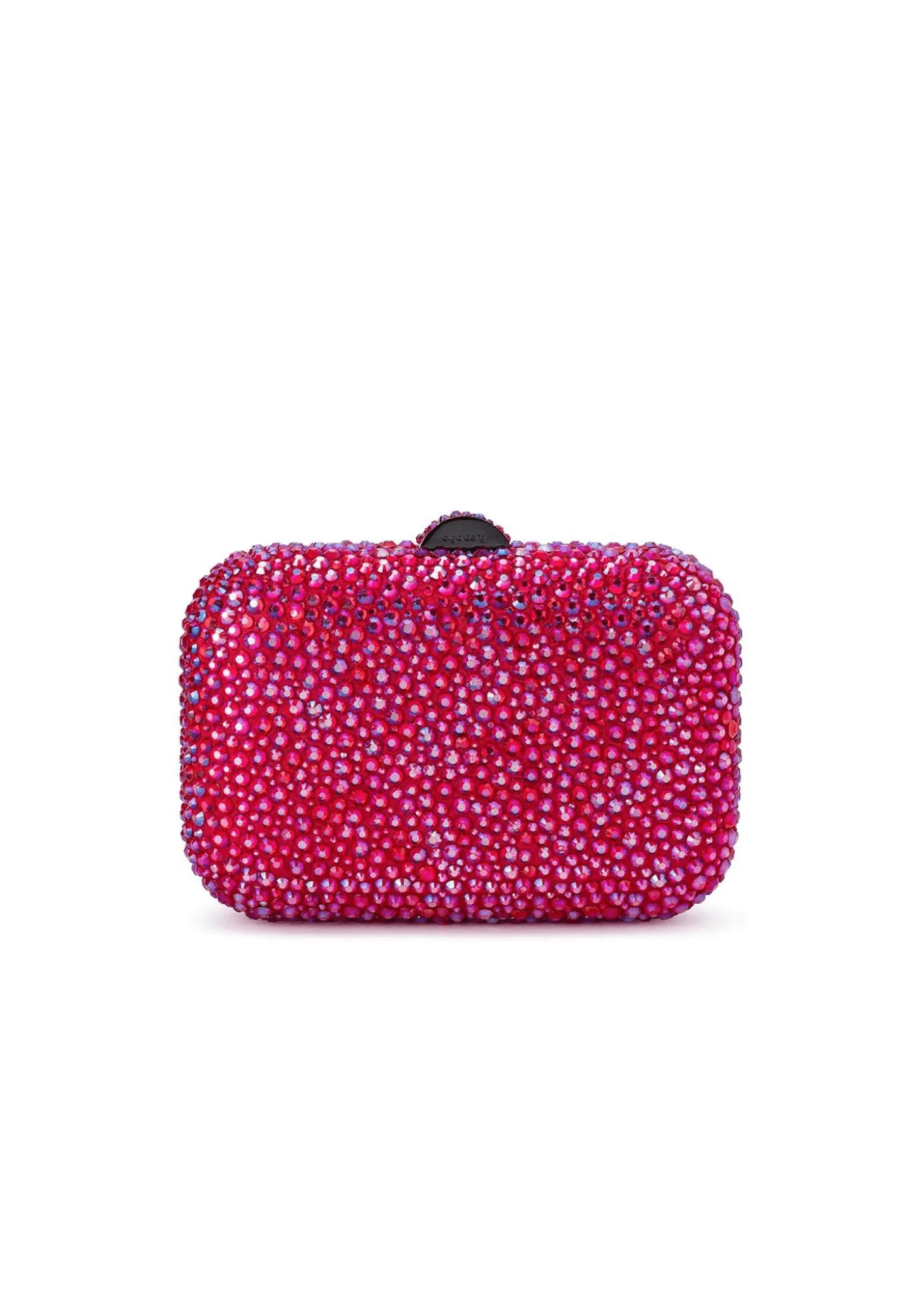 OLGA BERG - Casey Hot fix Encrusted Clutch Fuchsia