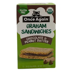 Once Again Organic Chocolate & Peanut Butter Graham Cracker Sandwiches 5/1.59oz