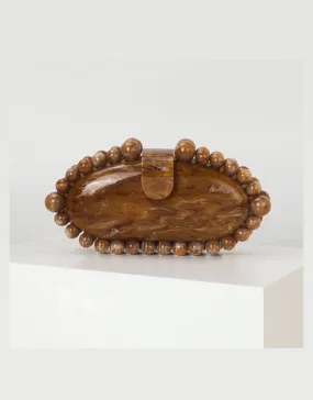 Oval Beaded Small Summer Clutch